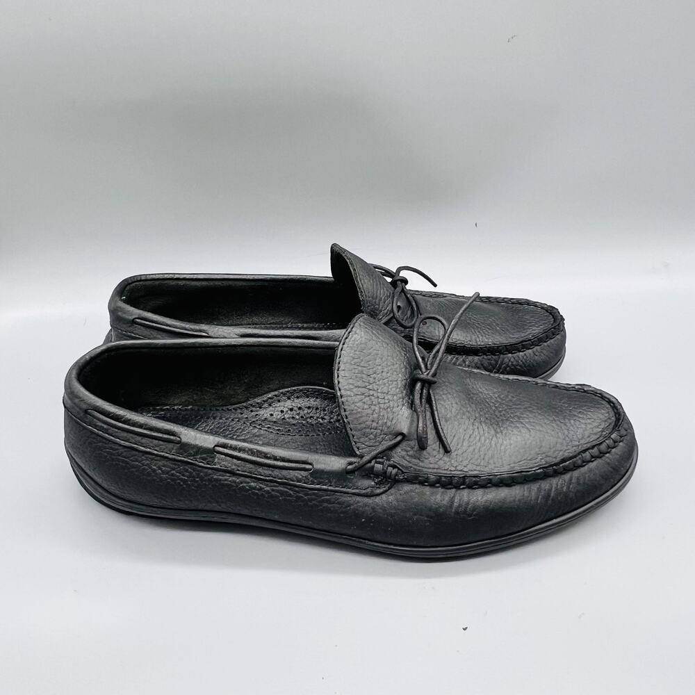 Alden Shoes Mens 10 Black Leather Cape Cod Collection Moc Loafers Casual Comfort